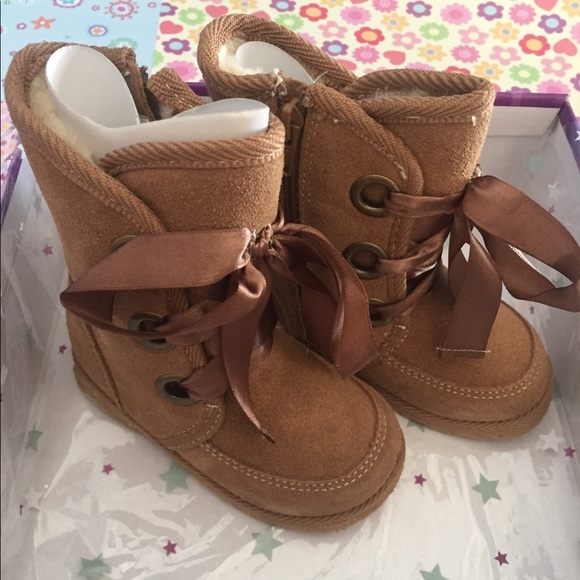 Pediped NEW in Box light brown boots US 5.5 EU 21 - Picture 2 of 11